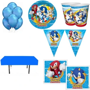 Hayaller Dükkanı 8 Kişilik Sonic Erkek Doğum Günü Süsleri