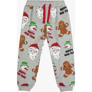 Jogger Eşofman Altı Yılbaşı Temalı Baskı Detaylı