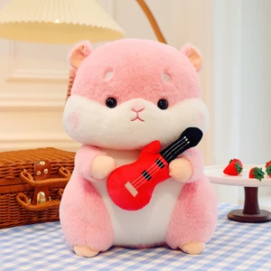 Sevimli Müzikal Hamster Bebek Peluş Oyuncak Kız Doğum Günü Hediyesi Yastık 300G23CM (Yurt Dışından)