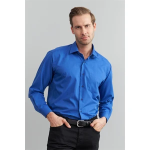210 D Erkek T.cotton Uzun Kol Mavi Gömlek