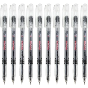 Ultra Fine Iğne Uçlu 0.7 mm Jel Imza Kalemi Siyah 10 Adet