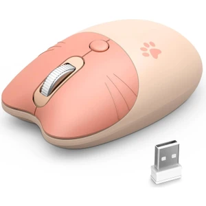 Mofii Wireless Mouse Kedi Tasarım Kablosuz Bilgisayar Notebook Usb Receiver Tak Çalıştır Pilli Fare