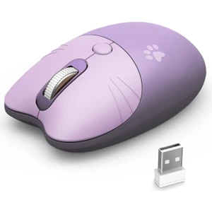 Mofii Wireless Mouse Kedi Tasarım Kablosuz Bilgisayar Notebook Usb Receiver Tak Çalıştır Pilli Fare