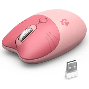 Mofii Wireless Mouse Kedi Tasarım Kablosuz Bilgisayar Notebook Usb Receiver Tak Çalıştır Pilli Fare