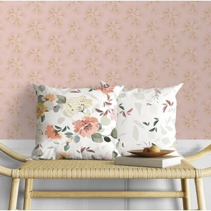 Çiçek Bahçesi Desenli Kırlent Kılıfı 43*43 2'li