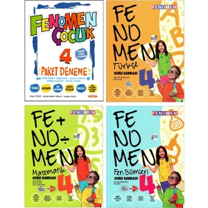 Fenomen Yayıncılık Fenomen 4. Sınıf Matematik+Türkçe+Fen Soru Bankası + Tüm Dersler Deneme 4 Kitap
