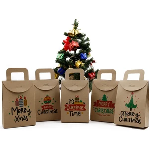 Repro Design 10×15 Yılbaşı Merry Christmas Çanta Model Kutu 5 Adet, Yılbaşı Hediye Kutusu 5 Farklı Model Model 3