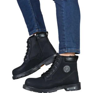 Motorcu Postal Erkek Bot SİYAH