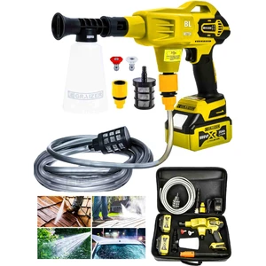 Alman 999 Vf 20 Ah 100 Bar Kömürsüz Motor Şarjlı Oto Yıkama Makinesi Çift Akülü Bahçe Yıkama Makinasi