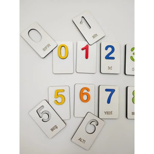 Montessori Sayılar Bul-Tak, Eşleştirme, Puzzle, Çizim Şablonu , Oyun Hamur Kalıbı