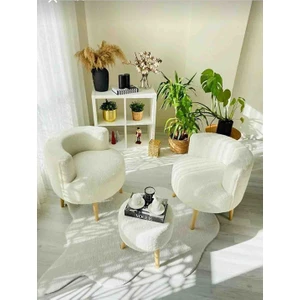 Çay Seti Ikili Koltuk Berjer ve Puf Takımı (Salon, Balkon, Ofis) 3 Lü Takım