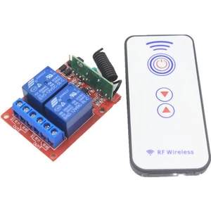 DC 12V 2 Kanallı 433 MHz Kablosuz RF Alıcılı Röle Modülü