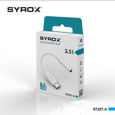 Syrox DT22T-A Type-C To 3.5mm Jack Kulaklık Çevirici Aux Fiyatı