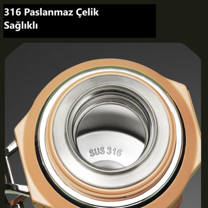 Çelik Termos 2000ML Gri