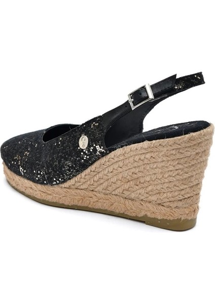 Pia Siyah Kadın Dolgu Topuklu Espadril fırsatları