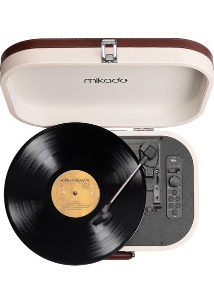 Nostalgia Mn-101 Pikap Fil Dişi Turntable+Rca+Bluetooth Destekli Müzik Kutusu -