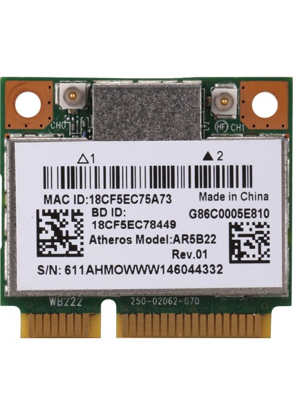Lenovo Y400 Y500 Için AR5B22 2.4/5ghz Çift Bantlı Wifi Kartı 802.11AC (Yurt Dışından)