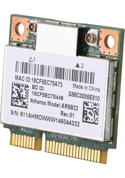 Lenovo Y400 Y500 Için AR5B22 2.4/5ghz Çift Bantlı Wifi Kartı 802.11AC (Yurt Dışından)