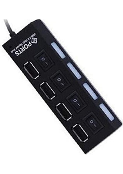 Bağlantı Noktalı USB Hub Ayırıcı USB 2.0 Hub Led'i, 4 Açık/kapalı Anahtarlı (Yurt Dışından) indirimleri