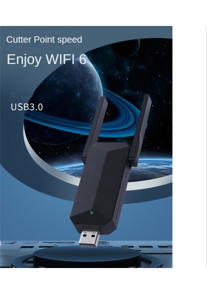 Wifi6 USB Wifi Adaptörü 1800MBPS Dual Band AX1800 Ağ Kartı, Beyaz (Yurt Dışından)