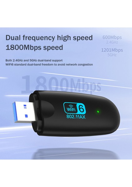 Wifi AX1800M Usb3.0 Wifi6 Kablosuz Ağ Kartı 2.4g/5ghz Adaptör (Yurt Dışından) fırsatları
