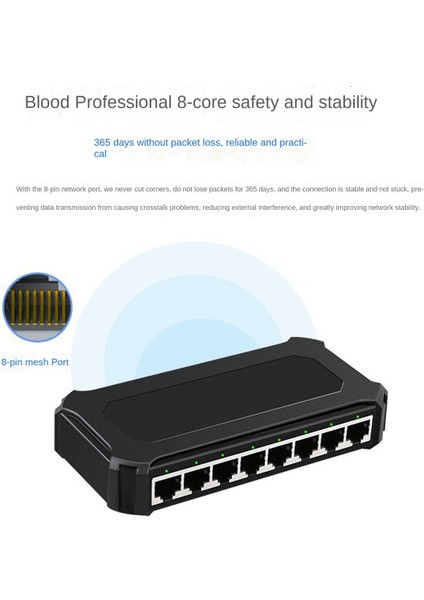 TXE067-8 Bağlantı Noktalı Gigabit Yönetilmeyen Ağ Sekiz Bağlantı Noktalı Anahtar Ab Tak (Yurt Dışından)