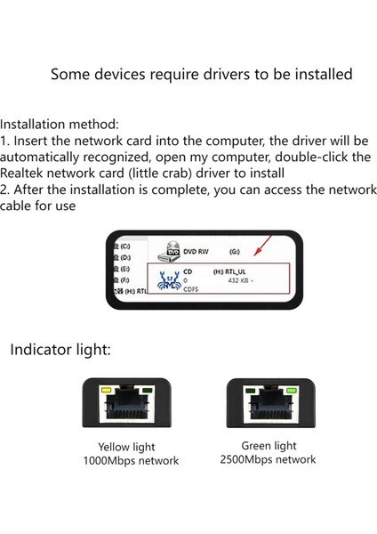 USB C Ethernet Adaptörü Ağ Kartı, Windows/mac Os, Linux Vb. Için (Yurt Dışından)