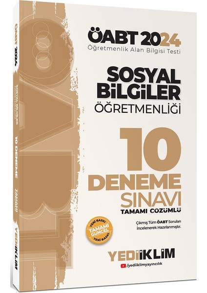 2024 ÖABT Sosyal Bilgiler Öğretmenliği Tamamı Çözümlü 10 Deneme Sınavı
