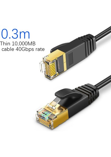 Cat 8 Ethernet Kablosu Lan Ağı Cat8 RJ45 Hızlı Ağ Kablosu (0,3m) (Yurt Dışından)