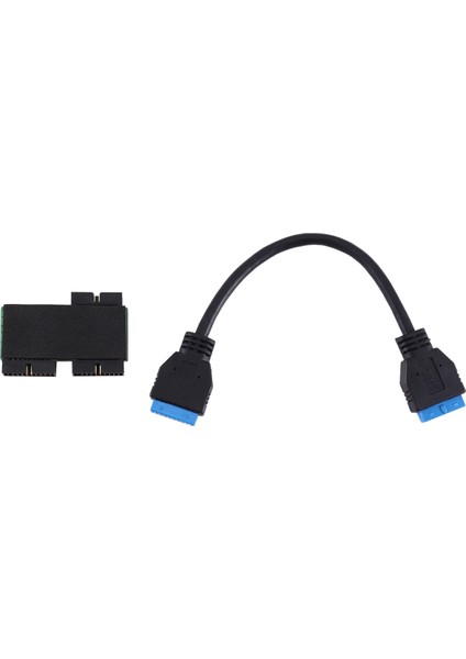 USB 3.0 19PIN Çipli ve Modüler Kablo Tasarımlı Bire-Iki Hub Hub (Yurt Dışından)