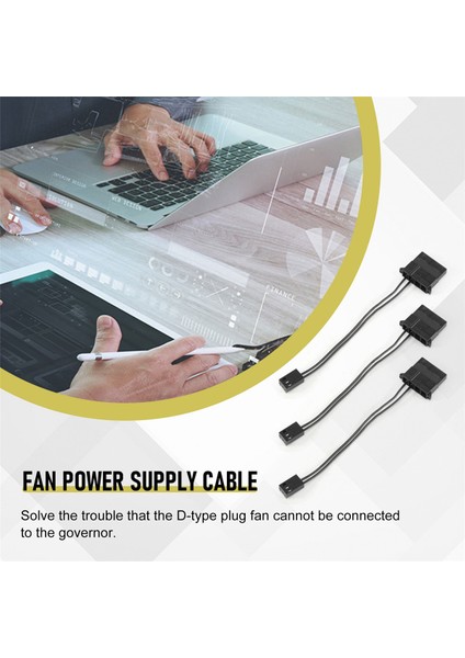 Adet Ide 3 Pinli Fan Güç Kablosu Pc Soğutma Dönüştürücü Kablosu (Yurt Dışından)