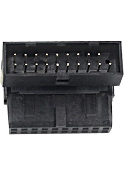 Siyah USB 3.0 20PIN Erkek - Dişi L Dönüş Sağ Açı Güç Adaptörü (Yurt Dışından) fırsatları