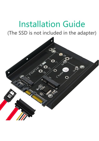 2'si 1 Arada Msata / M.2 Ngff Ssd'den Braketli Çift Sata3 Adaptörüne (Yurt Dışından) fiyatları