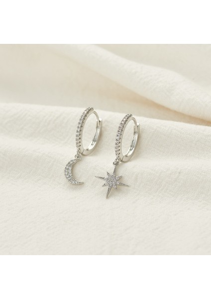 Halka Post Dangle Halka Altın Kaplama Yıldızlı Küçük Halka Kadın Ay Yıldızlı Huggie Küpe (Yurt Dışından) modelleri