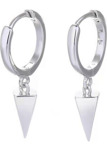 Avekı Altın Zarif Dangle Hoop Kadın 14 K Altın Kaplama Narin Sevimli Geometrik Üçgen Koni Dangle Küpe (Yurt Dışından)