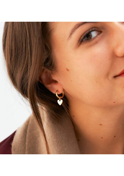 Avekı Altın Zarif Dangle Hoop Kadın 14 K Altın Kaplama Narin Sevimli Geometrik Üçgen Koni Dangle Küpe (Yurt Dışından) fiyatları