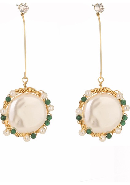 El Yapımı Inci Modaya Uygun Çiçek Küpe (Yurt Dışından)