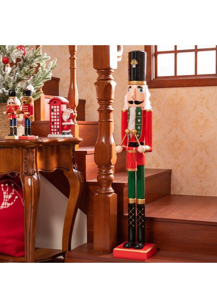 New Year Yılbaşı Nutcracker With Drums 106 cm
