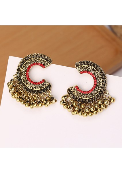 Rechicgu Etnik Bali Jhumka Jhumki Lotus Meksika Çingene Dangle Geleneksel Kulak Çıtçıt Küpe (Yurt Dışından) fırsatları