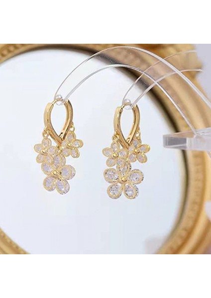 Halka Simetrik Sahte Kristal Halka Nefis Zarif Küpe (Yurt Dışından) modelleri