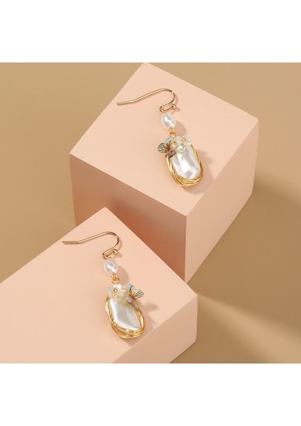 El Yapımı Inci Modaya Uygun Çiçek Küpe (Yurt Dışından) fırsatları