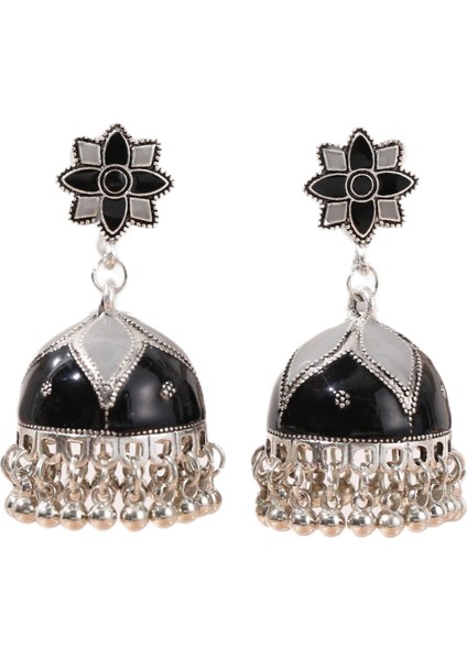 Vintage Boho Tribal Etnik Damla Kuş Kafesi Çan Püskül Kadın Küpe (Yurt Dışından)