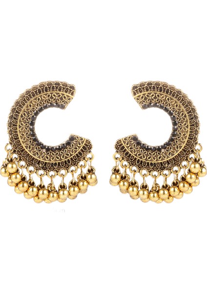 Rechicgu Etnik Bali Jhumka Jhumki Lotus Meksika Çingene Dangle Geleneksel Kulak Çıtçıt Küpe (Yurt Dışından)