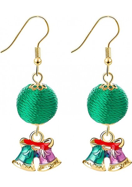 Yılbaşı I 1 Çift Kadınlar Noel Alaşım Takı Hediyeler Kadınlar ve Kızlar Renkli Küpe (Yurt Dışından)