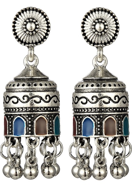 Dangle Kadınlar ve Kızlar Şık Geleneksel Hint Moda Küpe (Yurt Dışından)