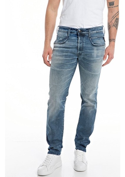 Erkek Mavi Streç Jean Pantolon