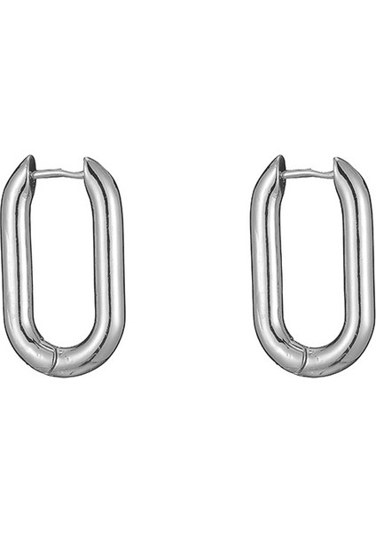 Kadın Oval Halka Küçük U Şekilli Yuvarlak Dikdörtgen Geometrik Kıkırdak Manşet Halka Moda Takı Hediyeler Küpe (Yurt Dışından)