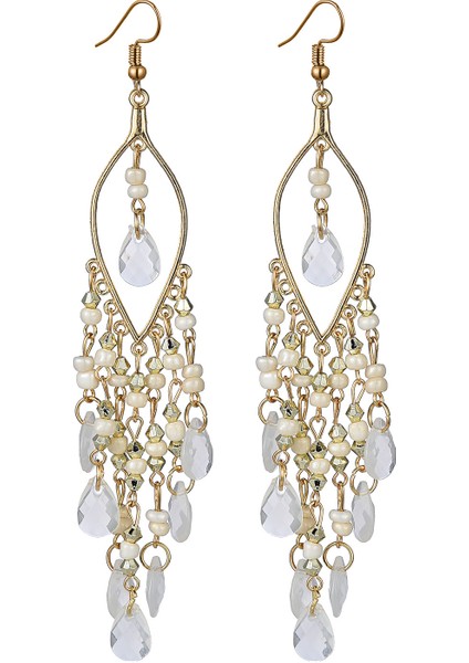 Bohemian Metal Retro Dangle Boho Hoop Küpe (Yurt Dışından)