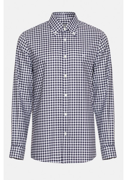 Erkek Siyah Cooper Fit Düğmeli Yaka Pötikareli Spor Gömlek fiyatları