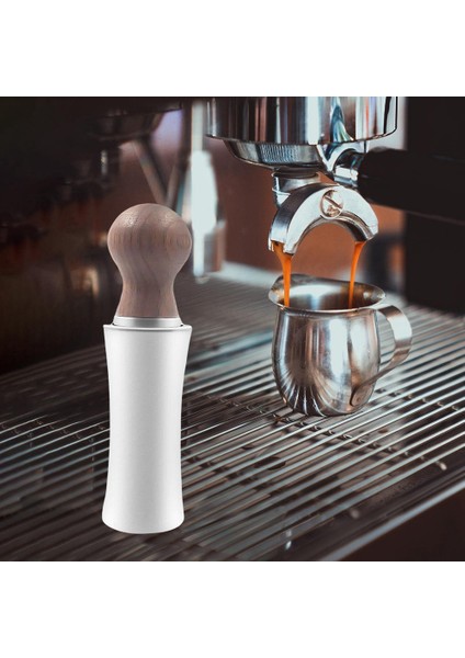 Espresso Kahve Karıştırıcı, Paslanmaz Ahşap Saplı, Ceviz (Yurt Dışından)